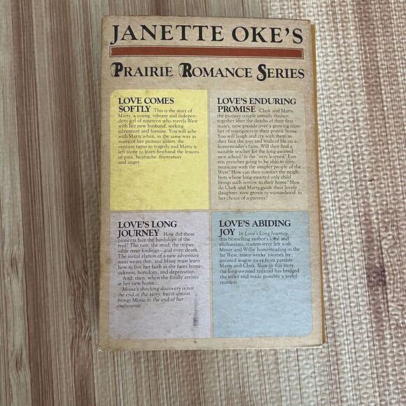 Prairie Romance Series Books Box Set 4 Vol Janette Oke's 1979 Vintage Paper Back - Picture 6 of 6